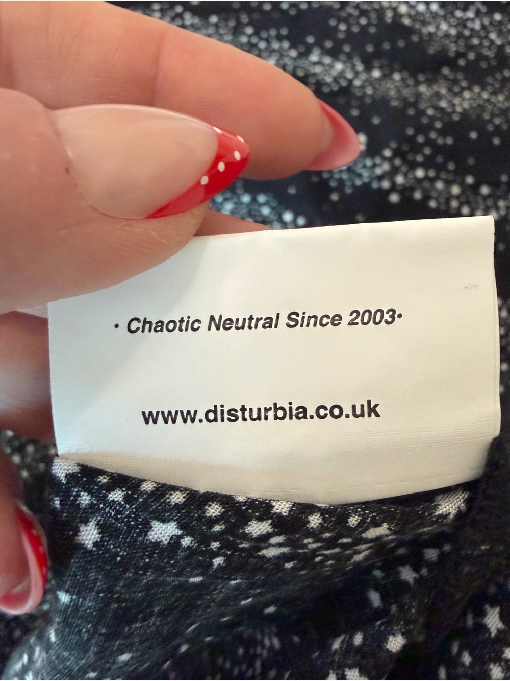 Disturbia Celestial Star Print Wrap Maxi Dress Black Witchy Goth US 8 - Picture 9 of 12